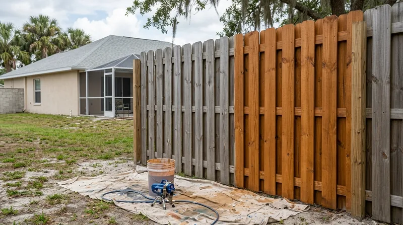 Fence Staining & Restoration Port St. Lucie