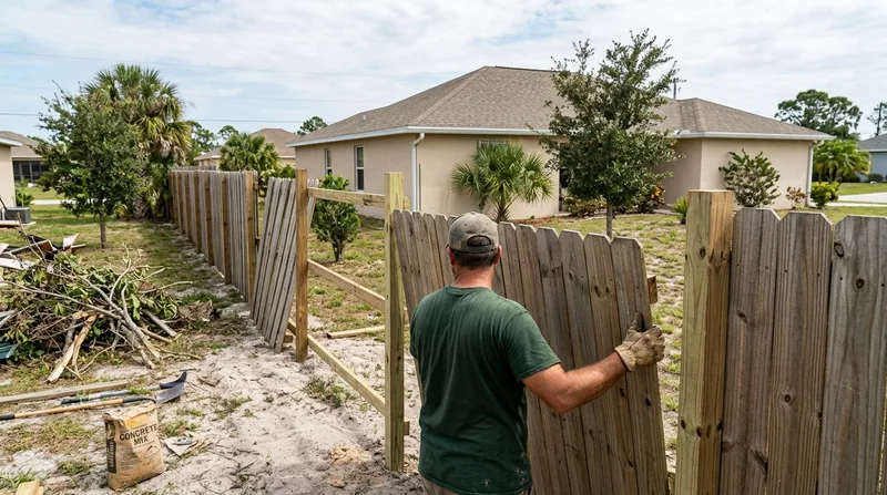 Storm Damage Fence Repair Port St. Lucie
